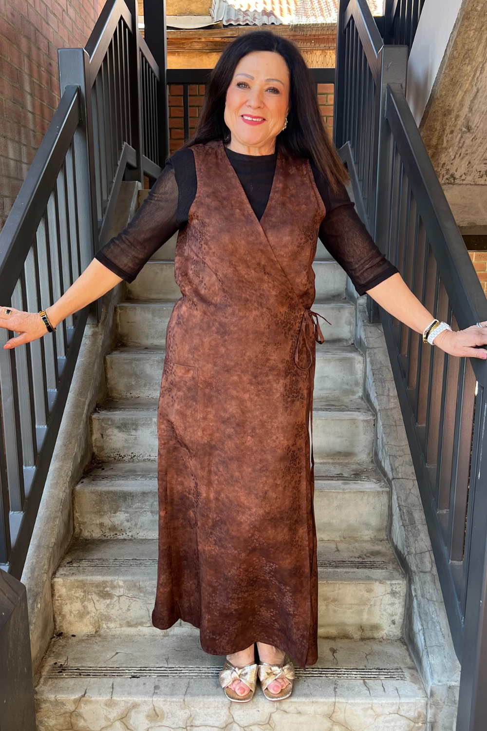 M.A.Dainty Cut Dress Rust