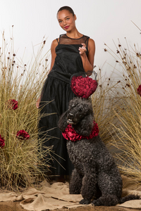 M.A.Dainty First Sight Top Black with Red Roses
