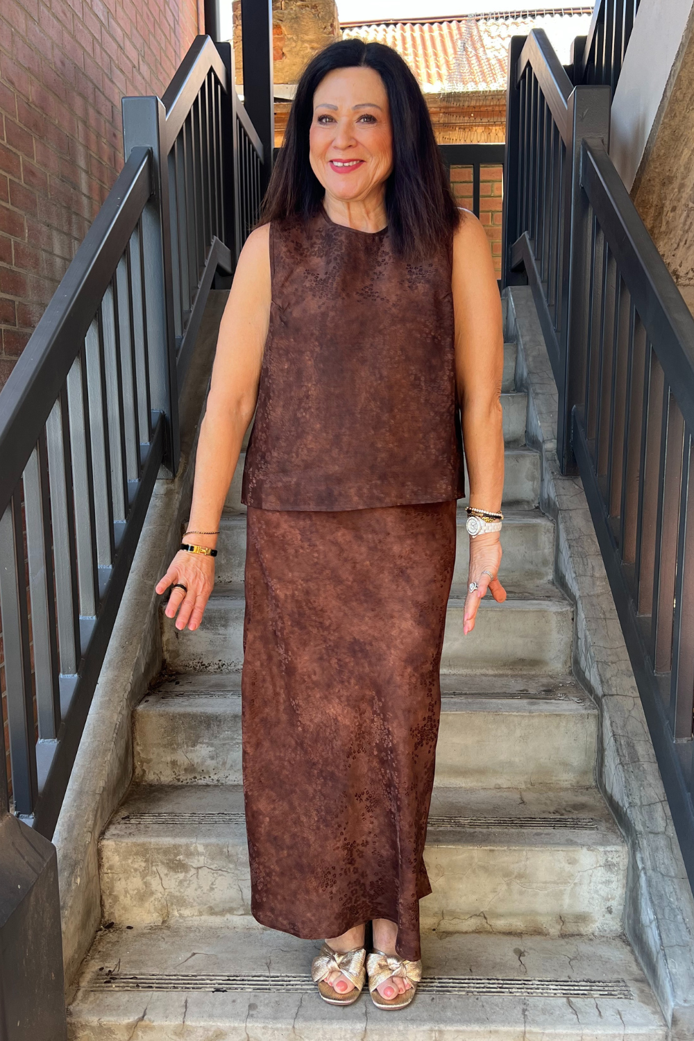 M.A.Dainty Tiki Skirt Rust