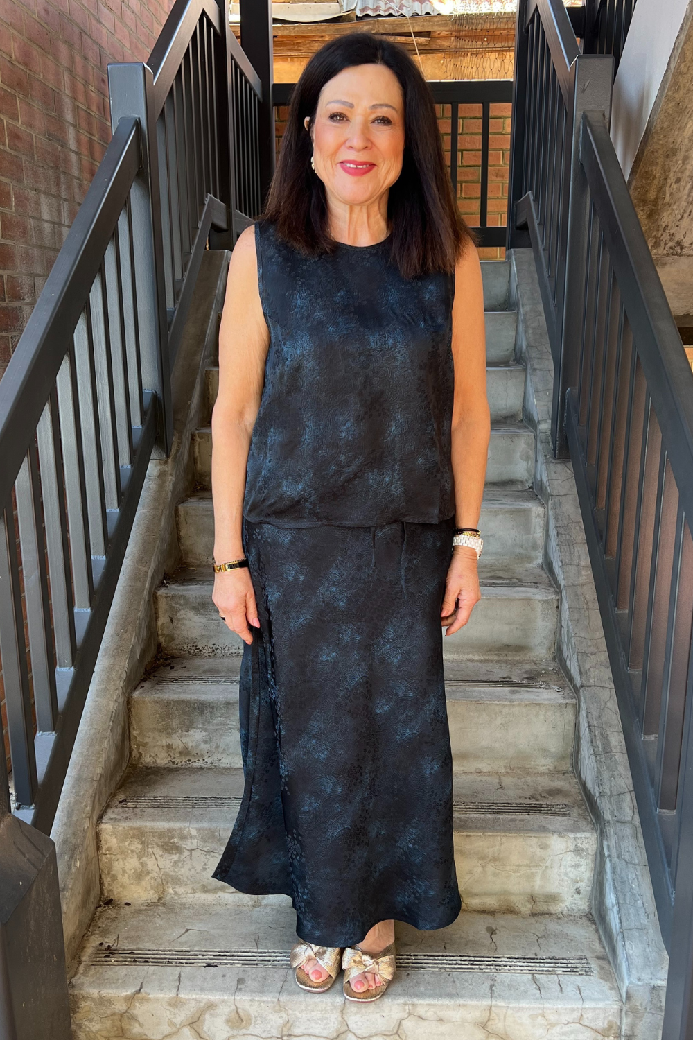 M.A.Dainty Tiki Skirt Navy