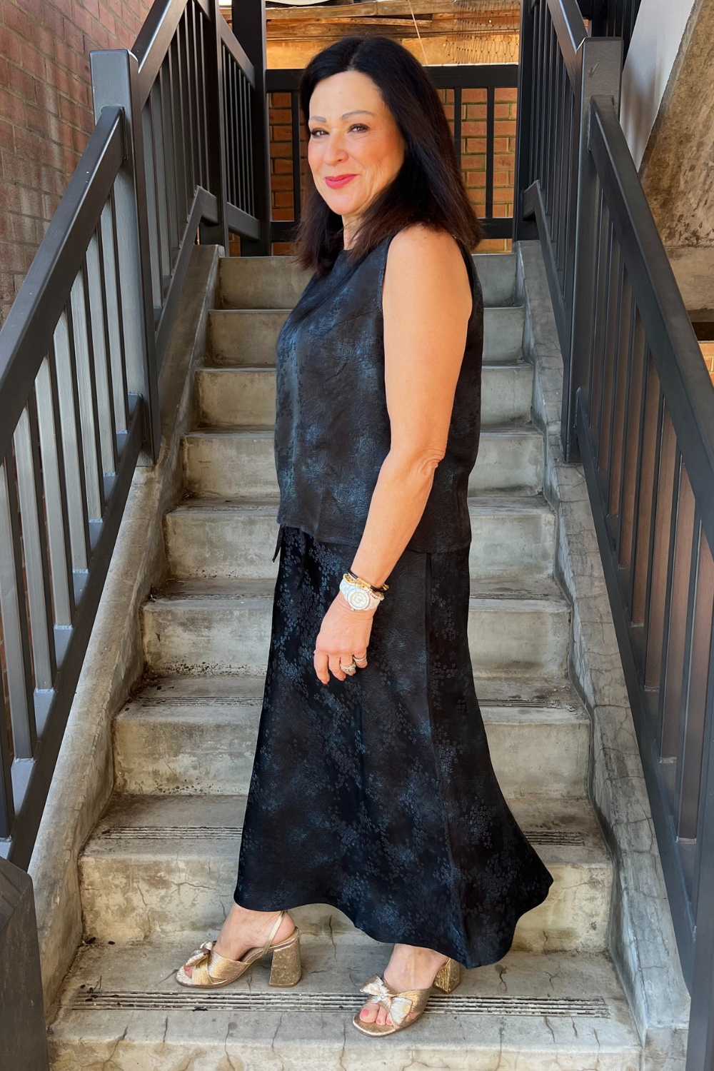 M.A.Dainty Tiki Skirt Navy