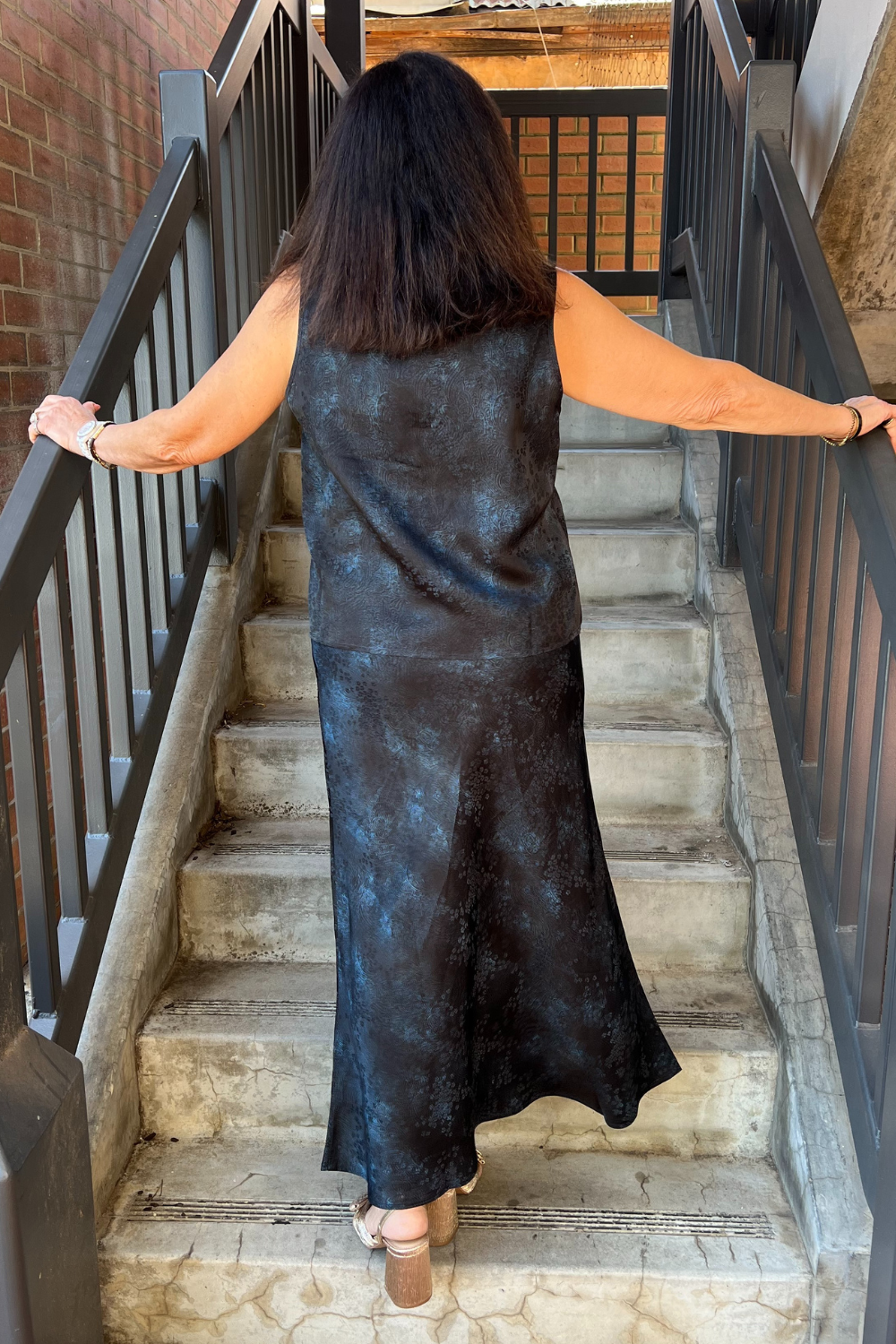 M.A.Dainty Tiki Skirt Navy