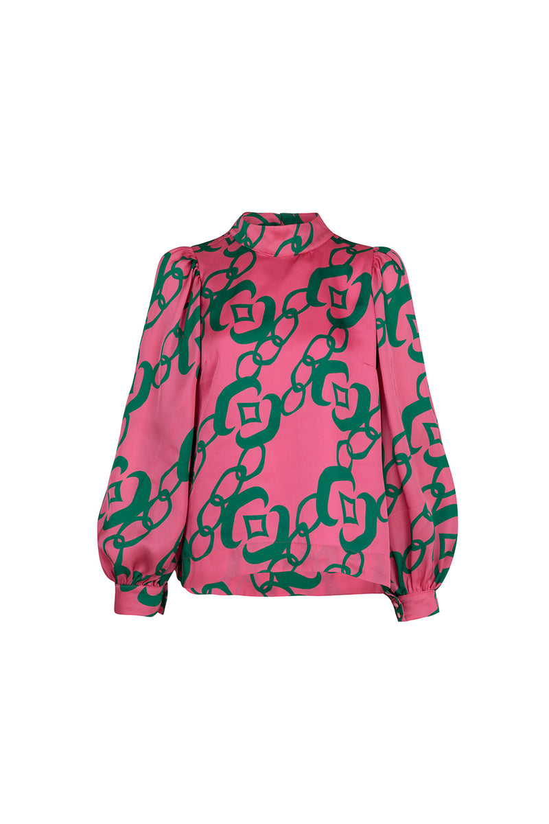 Coop Calling Your Puff Blouse Pink/Green