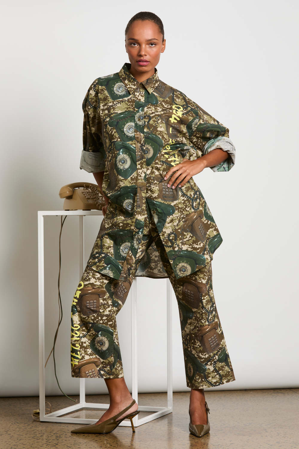 Circular by M.A.Dainty Cats Meow Shirt Camo Phones