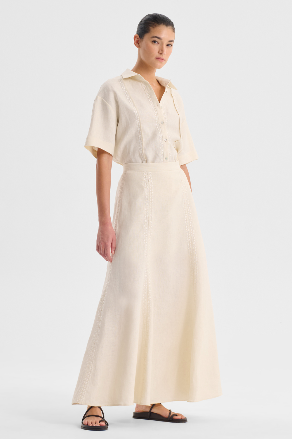 Morrison Maisey Linen Shirt Ecru