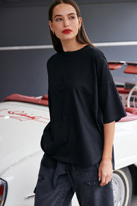 M.A.Dainty Peony Top Black