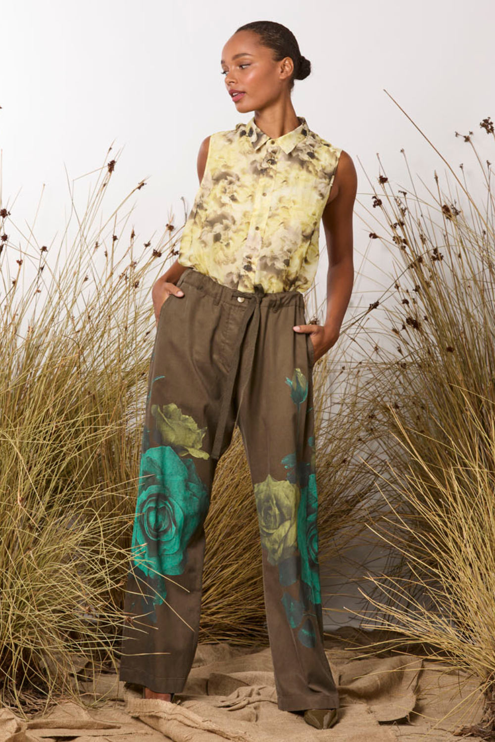 M.A.Dainty Ren Top Yellow Floral