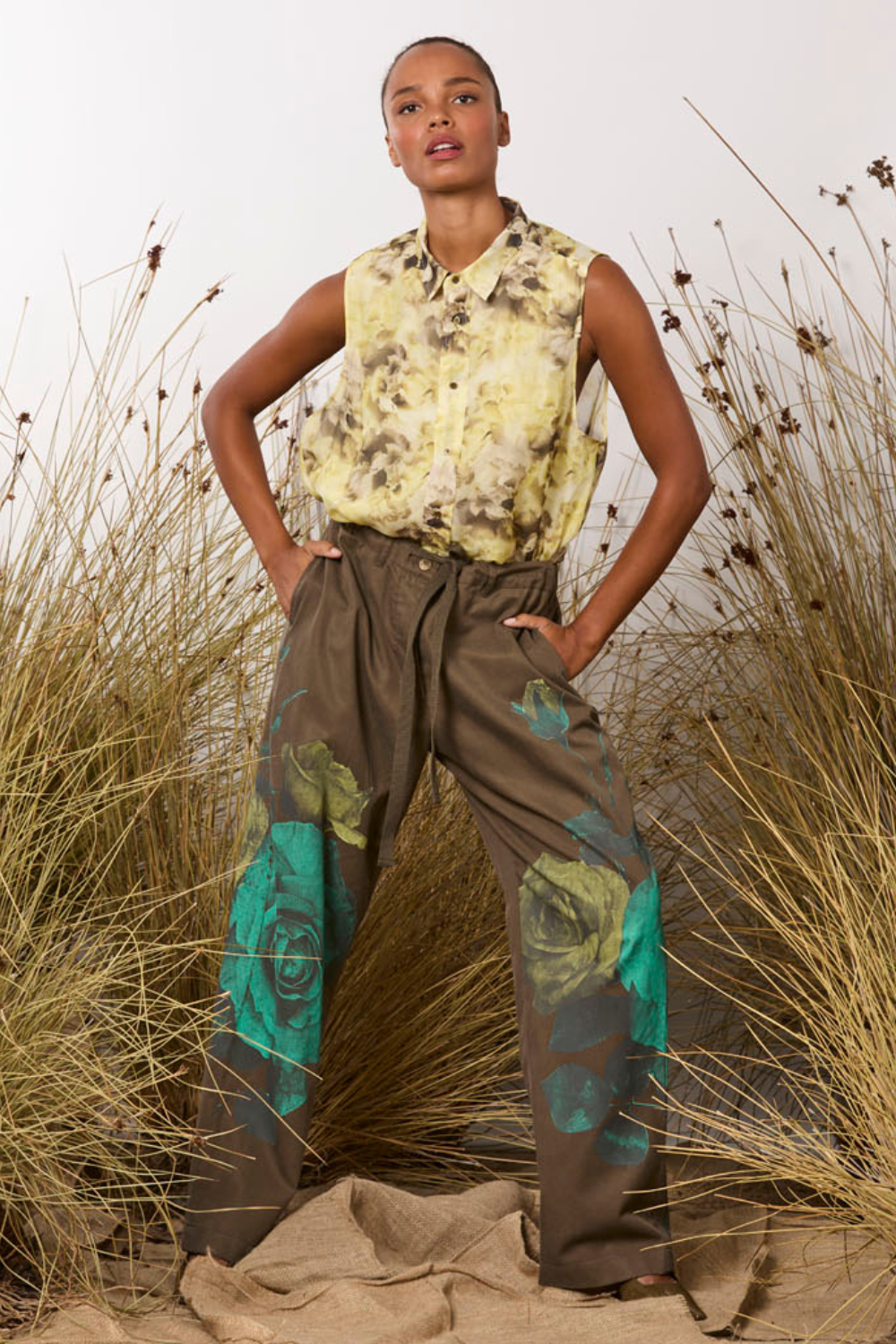 M.A.Dainty Ren Top Yellow Floral