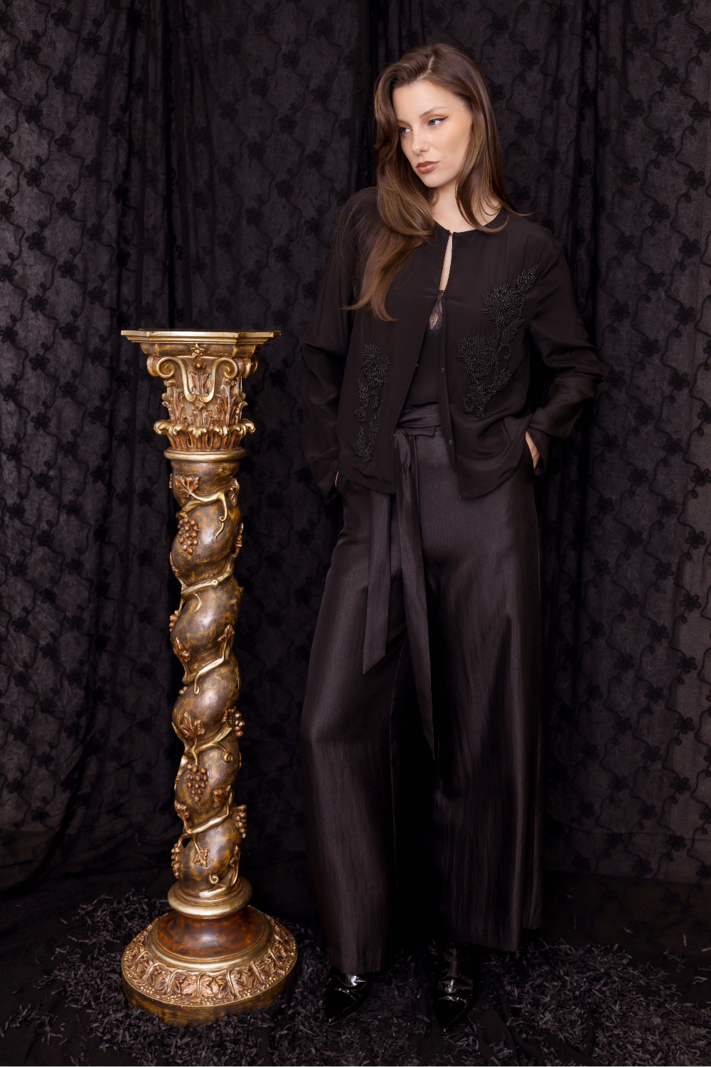 M.A.Dainty Starstruck Top Black
