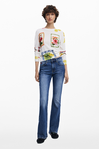 Desigual Tropical Stamps Sweater Multi