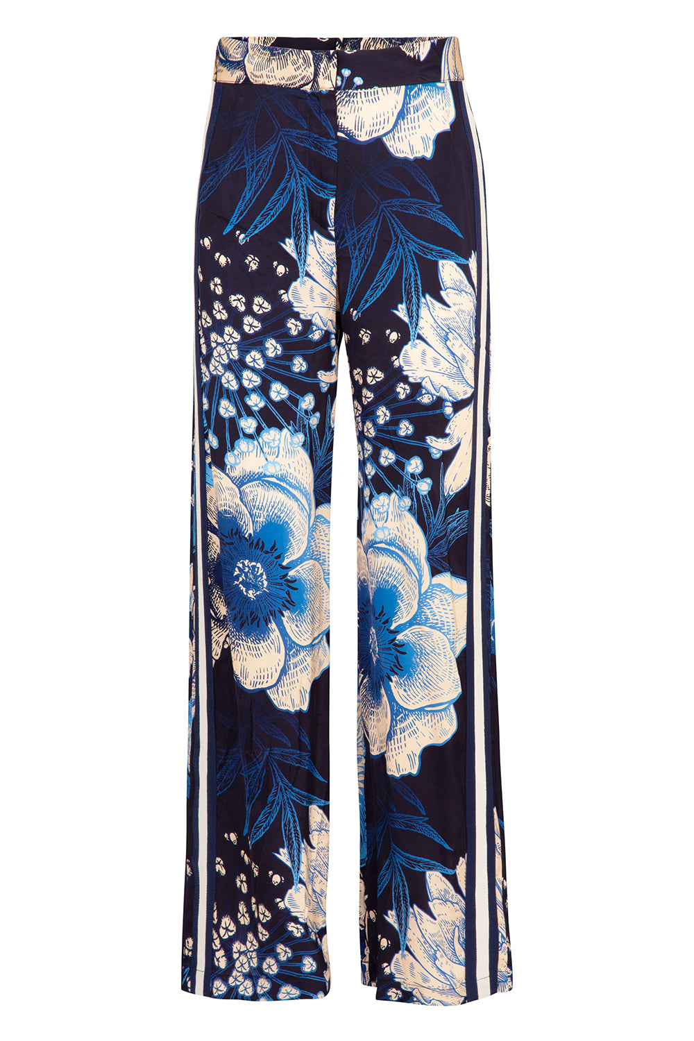 Cooper Walk With Me Trousers Blue Floral