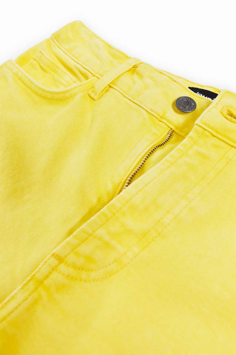 Desigual Mid-Rise Straight Jeans  Yellow