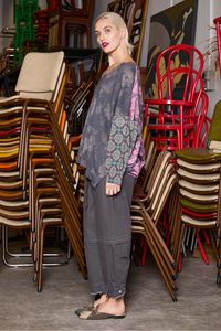 M.A.Dainty Calla Jumper Brass Green Sleeve