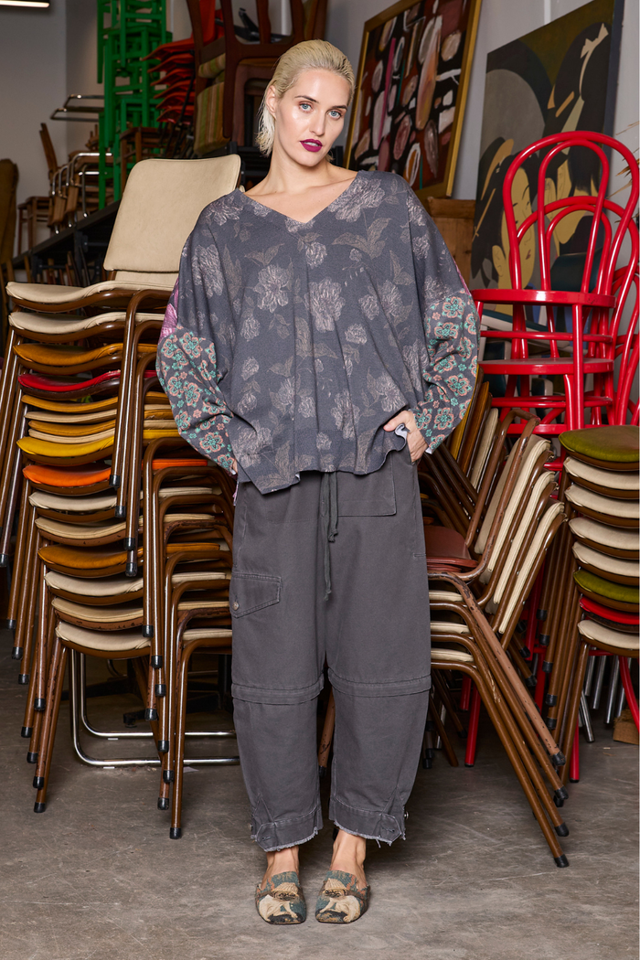 M.A.Dainty Calla Jumper Brass Green Sleeve
