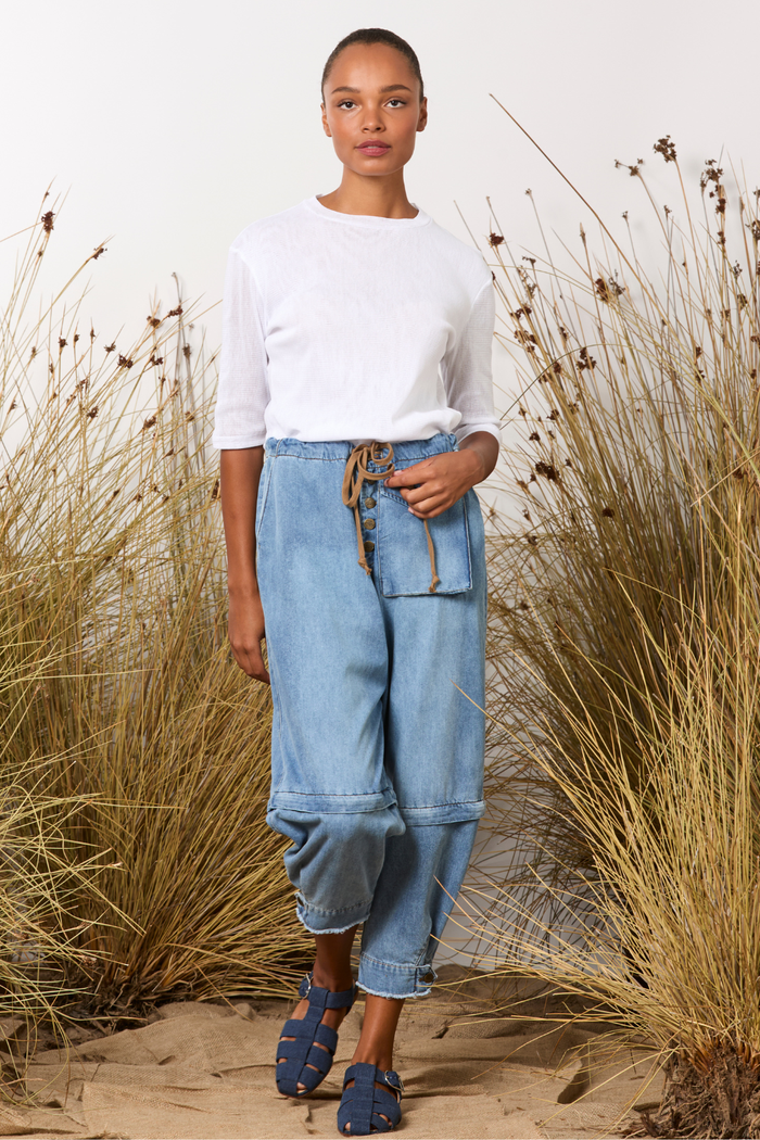 M.A.Dainty Meadow Tee White