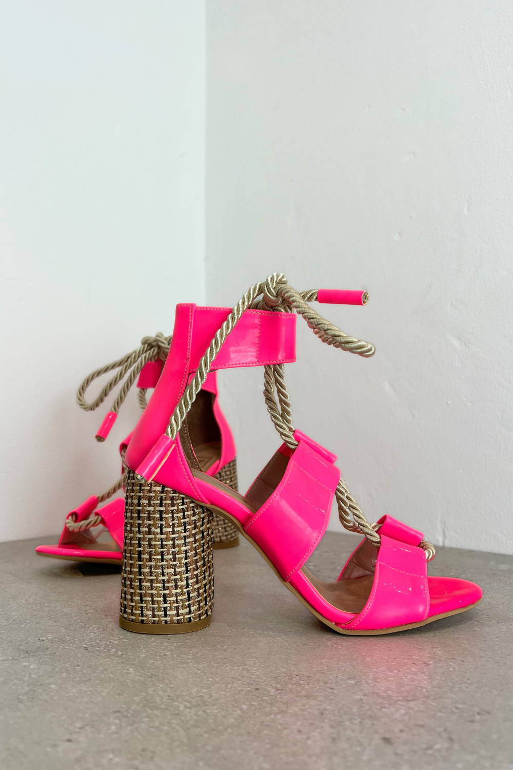 Atix Block Heel Pink Gold