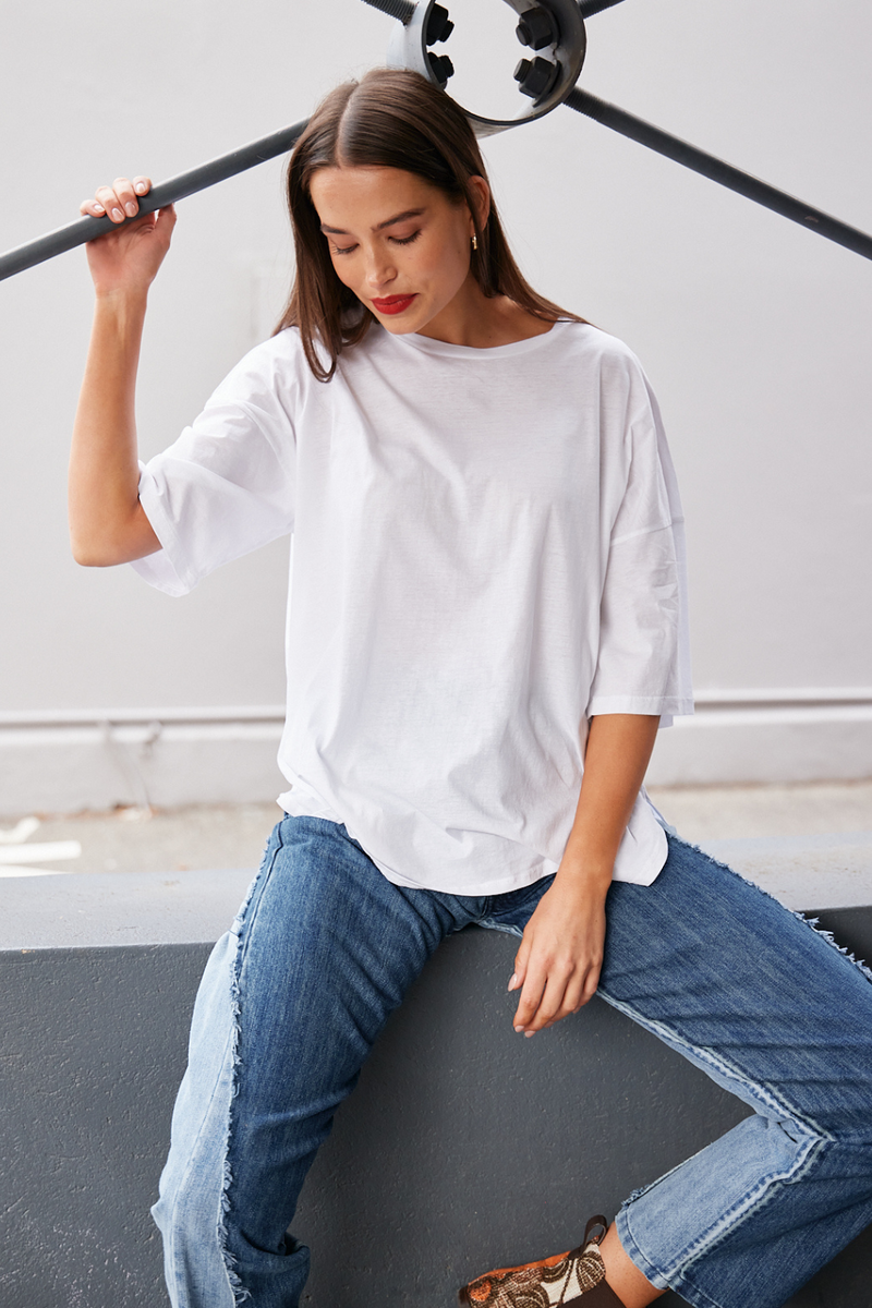 M.A.Dainty Peony Top White