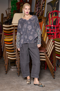 M.A.Dainty Calla Jumper Brass Green Sleeve