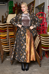 M.A.Dainty Parted Skirt Multi Brocade