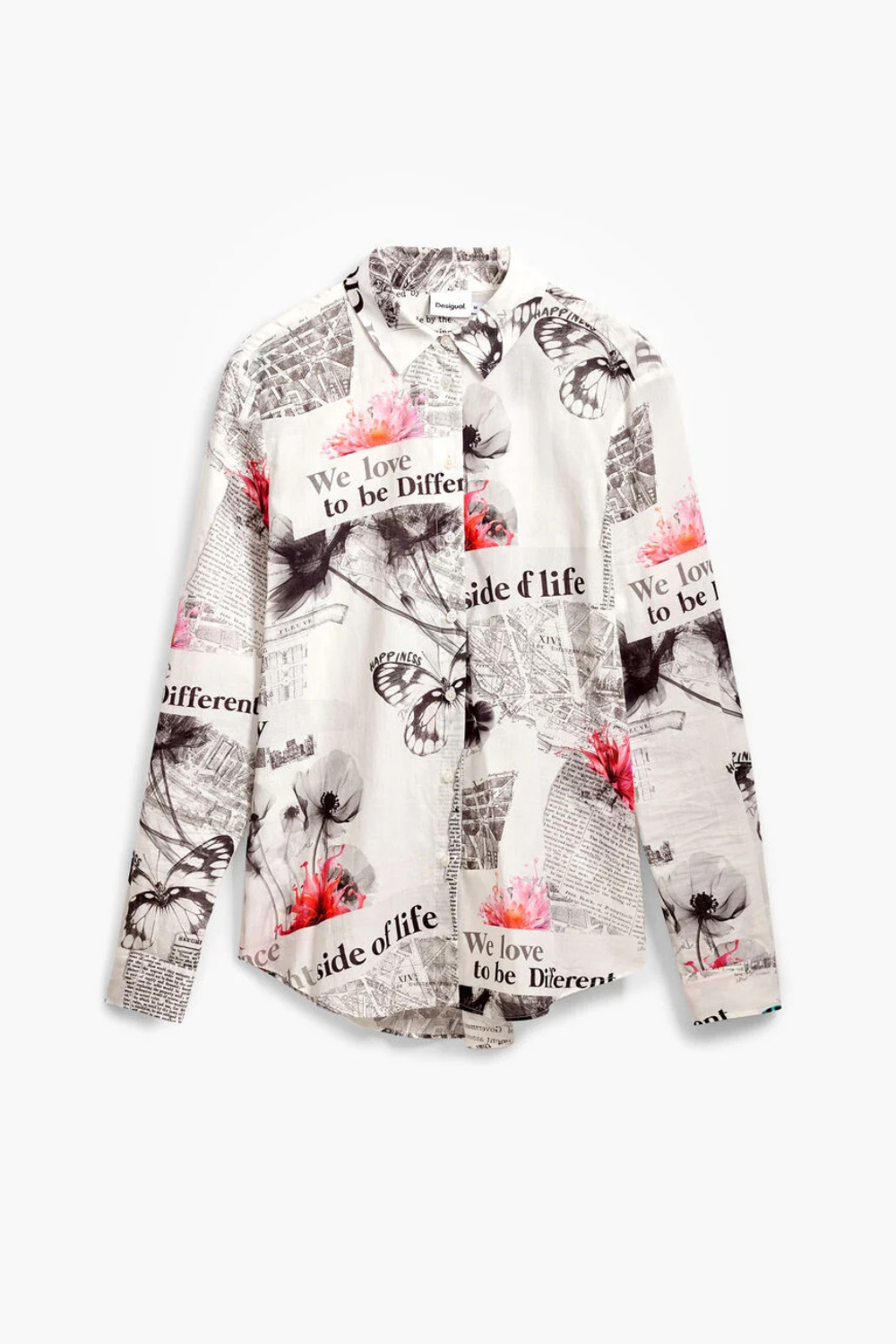 Desigual Floral Text Shirt
