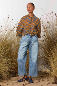 M.A.Dainty Sammy Shirt Orange Blue Retro