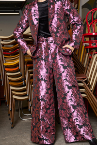 M.A.Dainty Zazzle Jacket Pink Black Floral