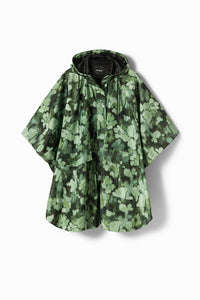 Desigual Hooded Camo Raincoat Verde Militar