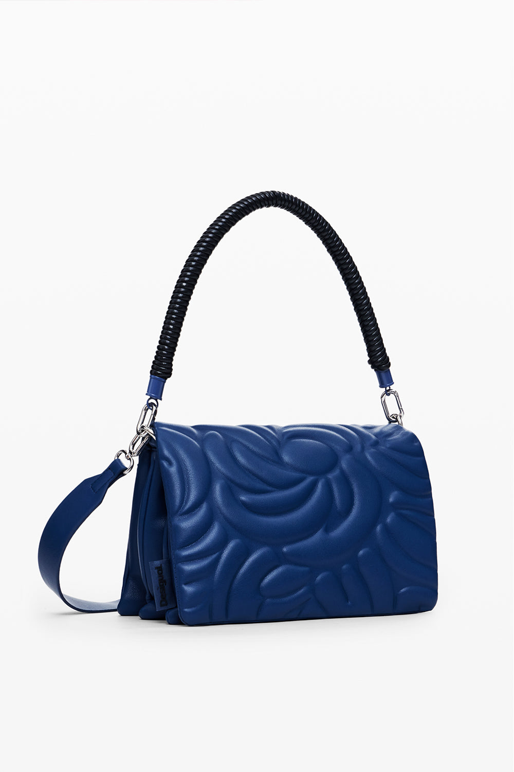 Desigual Multi-Handle Floral Crossbody Bag Navy