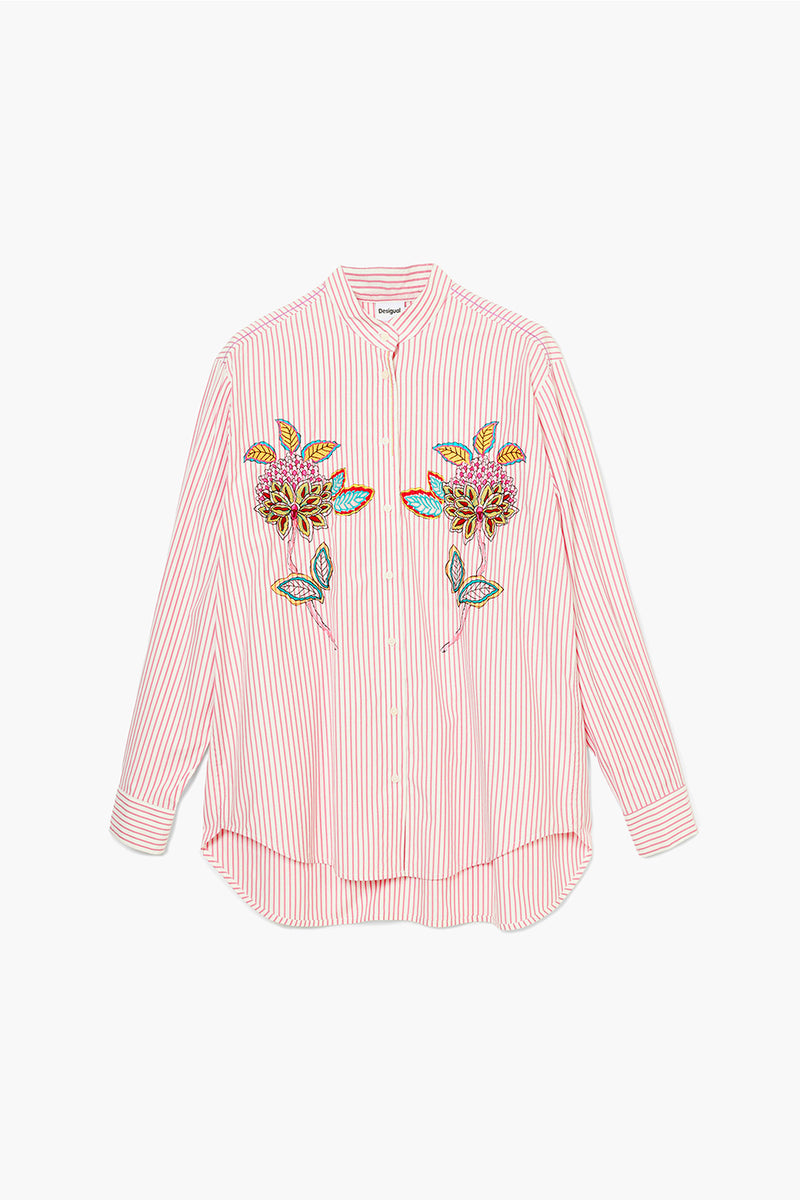 Desigual Striped Floral Shirt