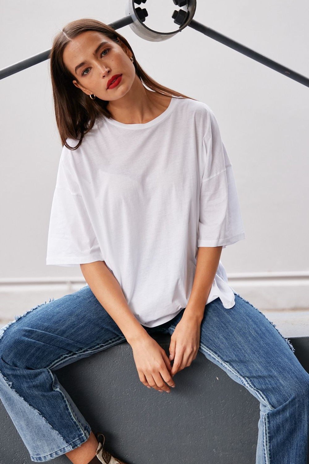 M.A.Dainty Peony Top White