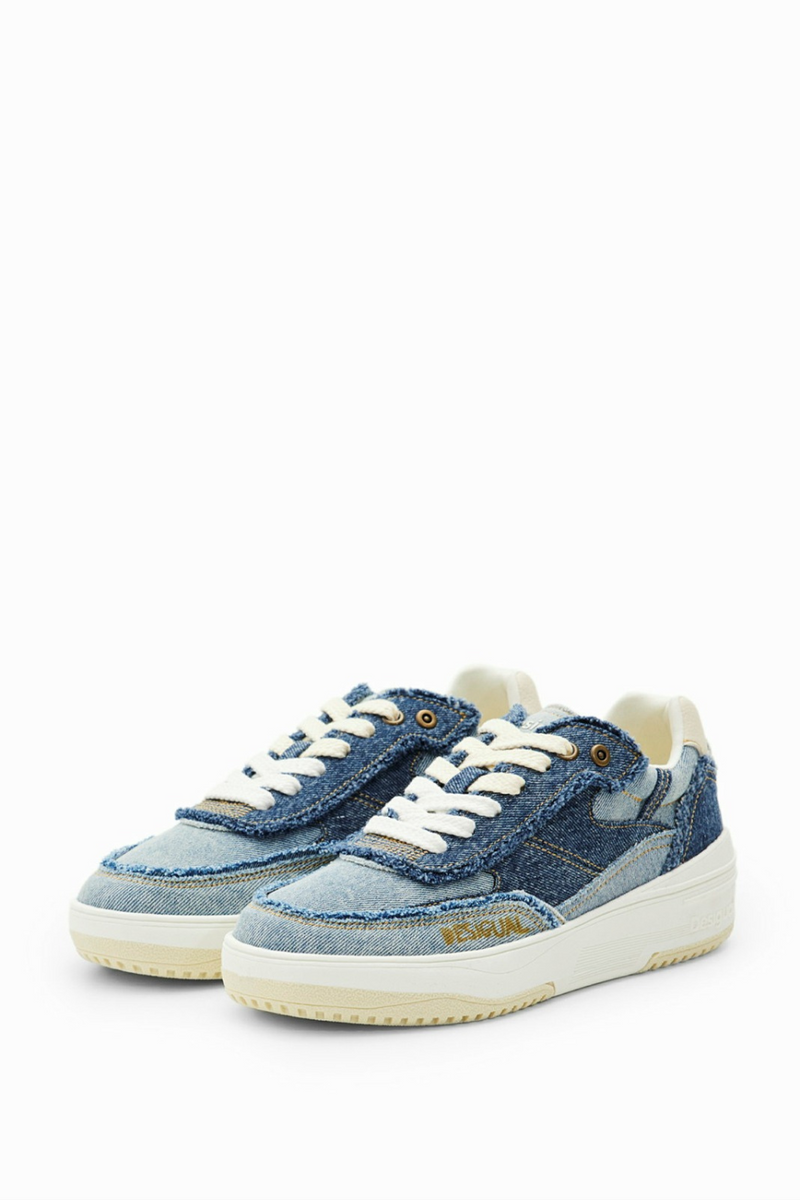 Desigual Retro Patchwork Denim Sneakers