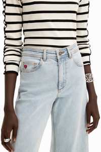 Desigual Denver High Waist Wide Leg Jeans