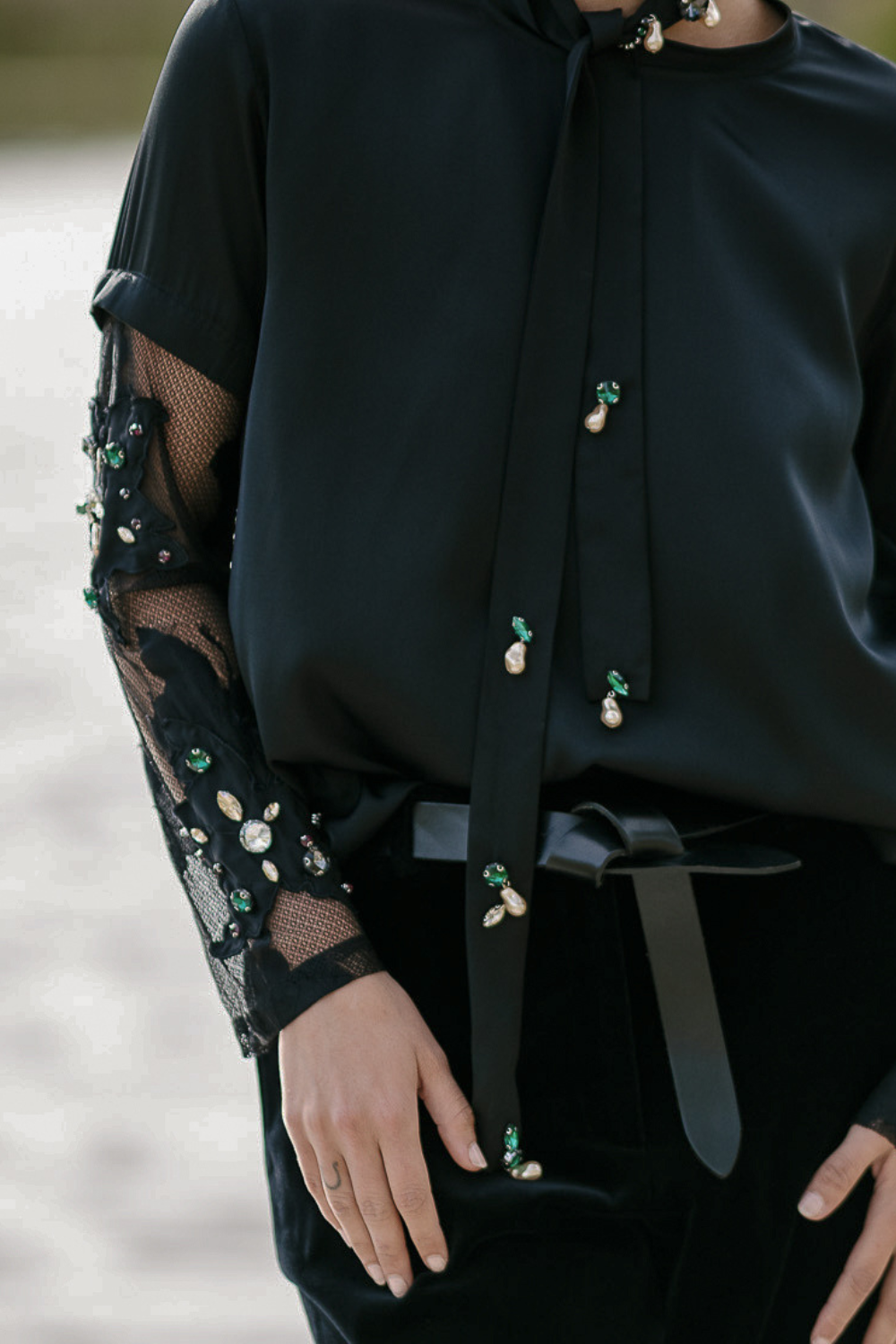 M.A.Dainty Cowboy Top Black