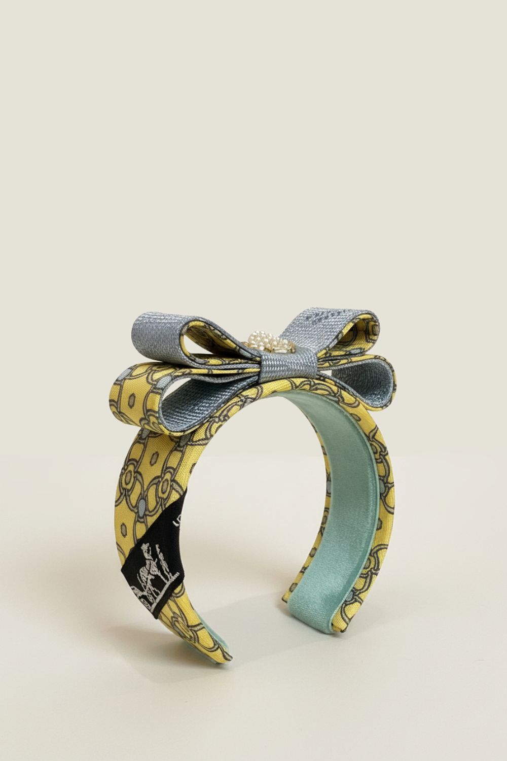 Flock By Wild Blue Yellow Butterfly Cuff With Vintage Designer Silk Tie