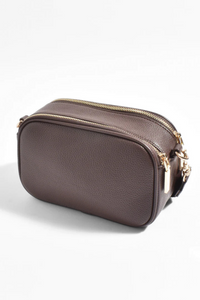 Adorne Percy Weave Cross Body Bag Chocolate