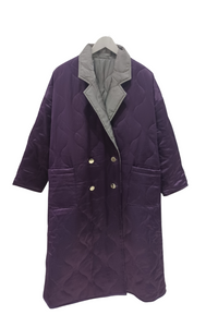 M.A.Dainty Tanya Coat Purple/Grey