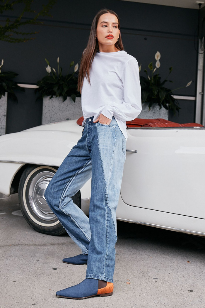 M.A.Dainty Barretinas Jeans Blue Denim Pre-Order