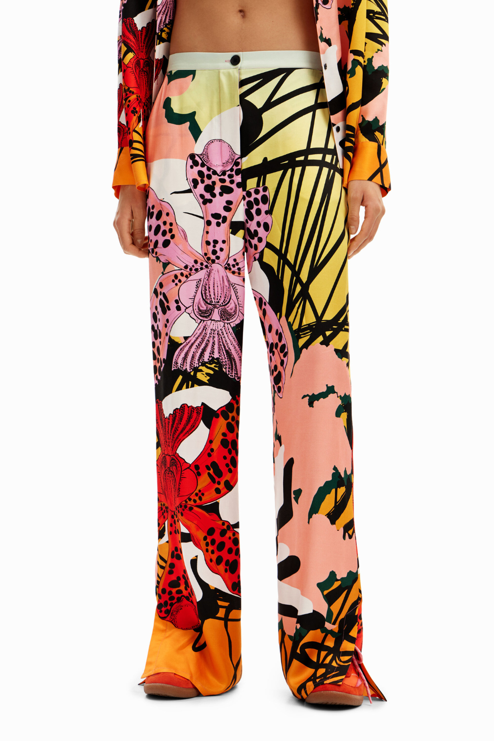 Desigual X M. Christian Lacroix Silk Orchid Pants