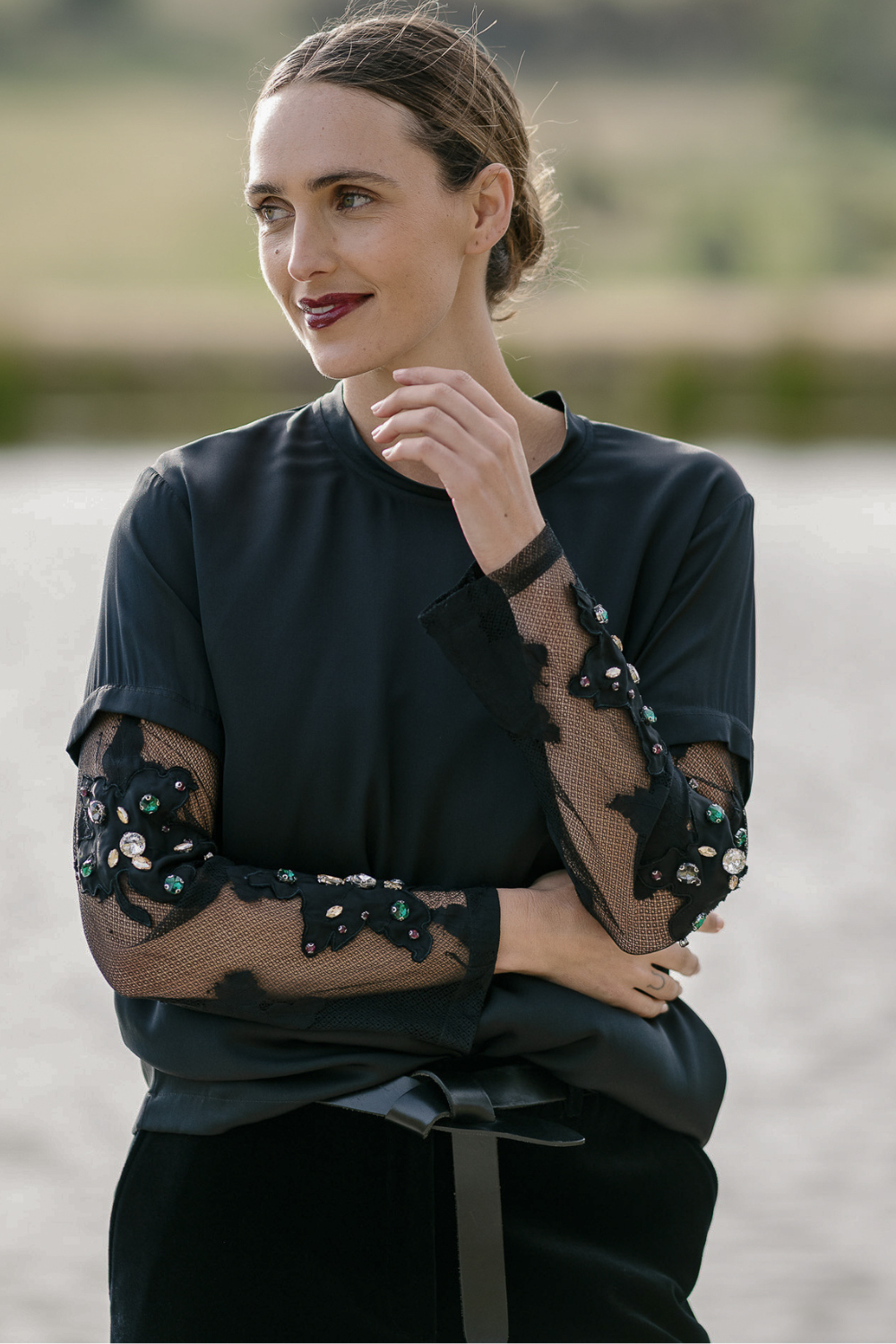 M.A.Dainty Cowboy Top Black