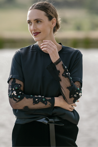 M.A.Dainty Cowboy Top Black