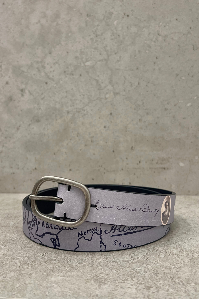 Circular by M.A.Dainty Slip Belt Maps Print