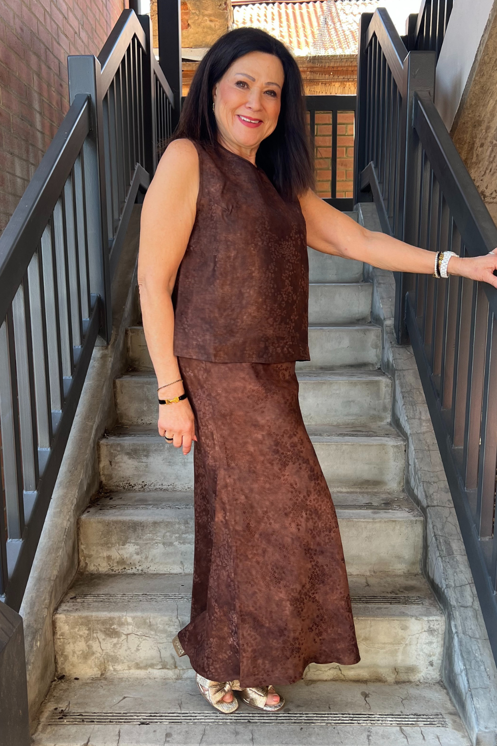 M.A.Dainty Tiki Skirt Rust