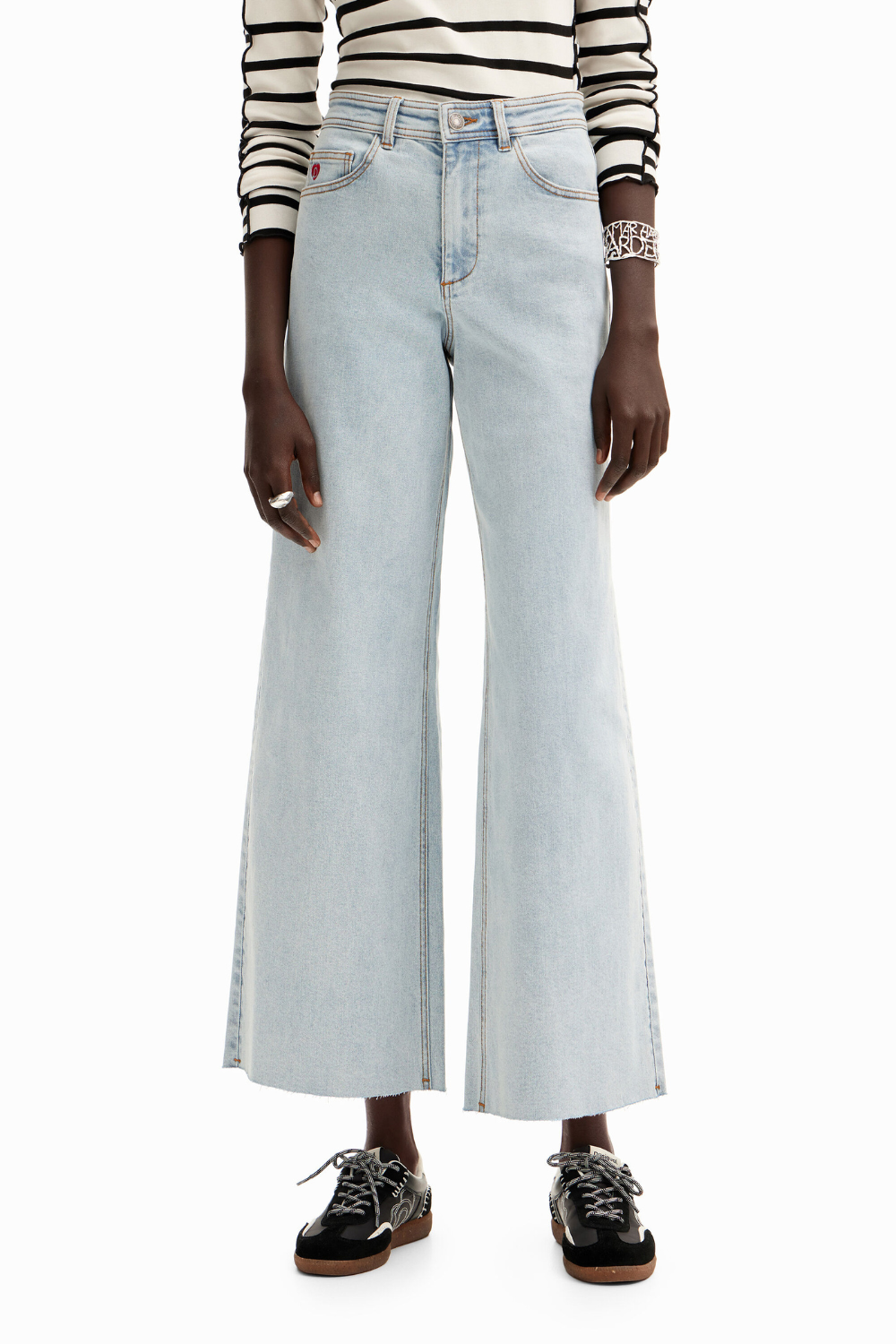 Desigual Denver High Waist Wide Leg Jeans