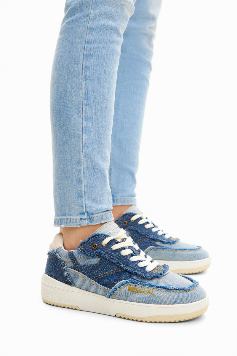 Desigual Retro Patchwork Denim Sneakers