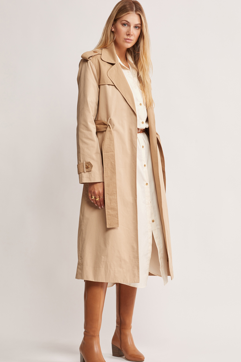 MOS The Label Intrepid Trench Coat Clay
