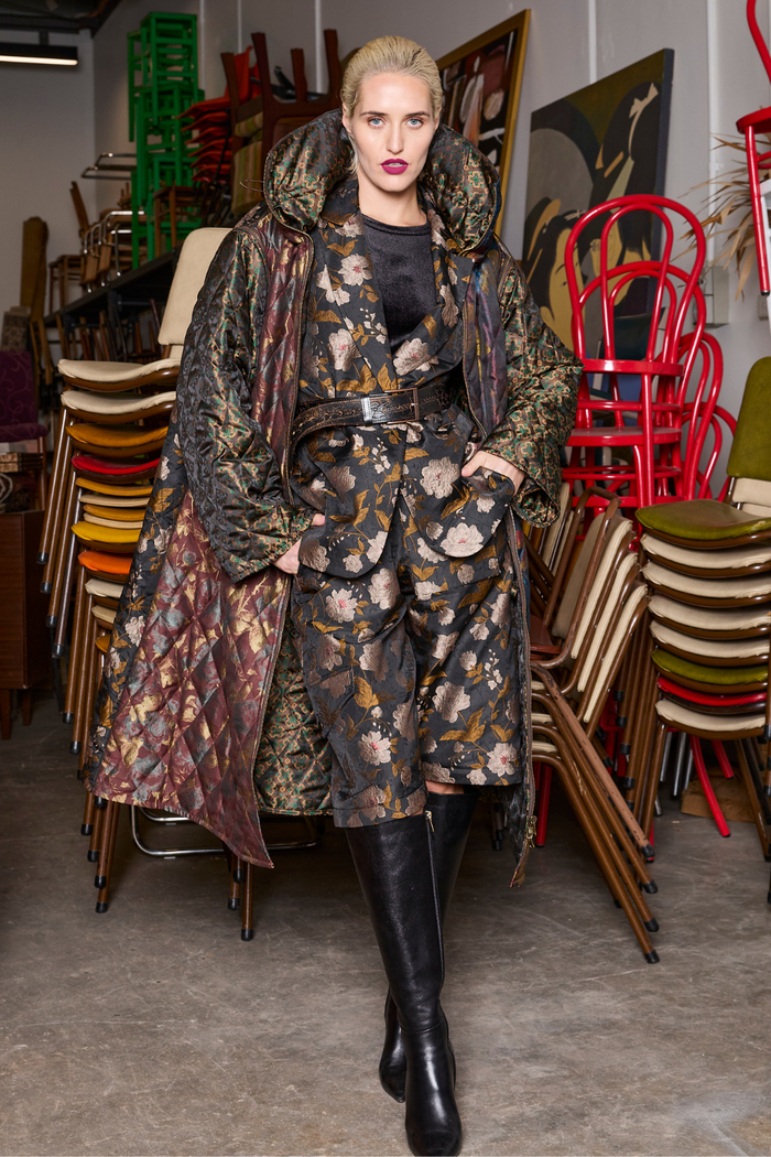 M.A.Dainty Puff Coat Brassy Combo