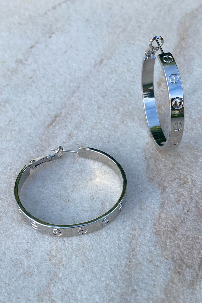Eynesbury House of Couture Carti Hoops Silver