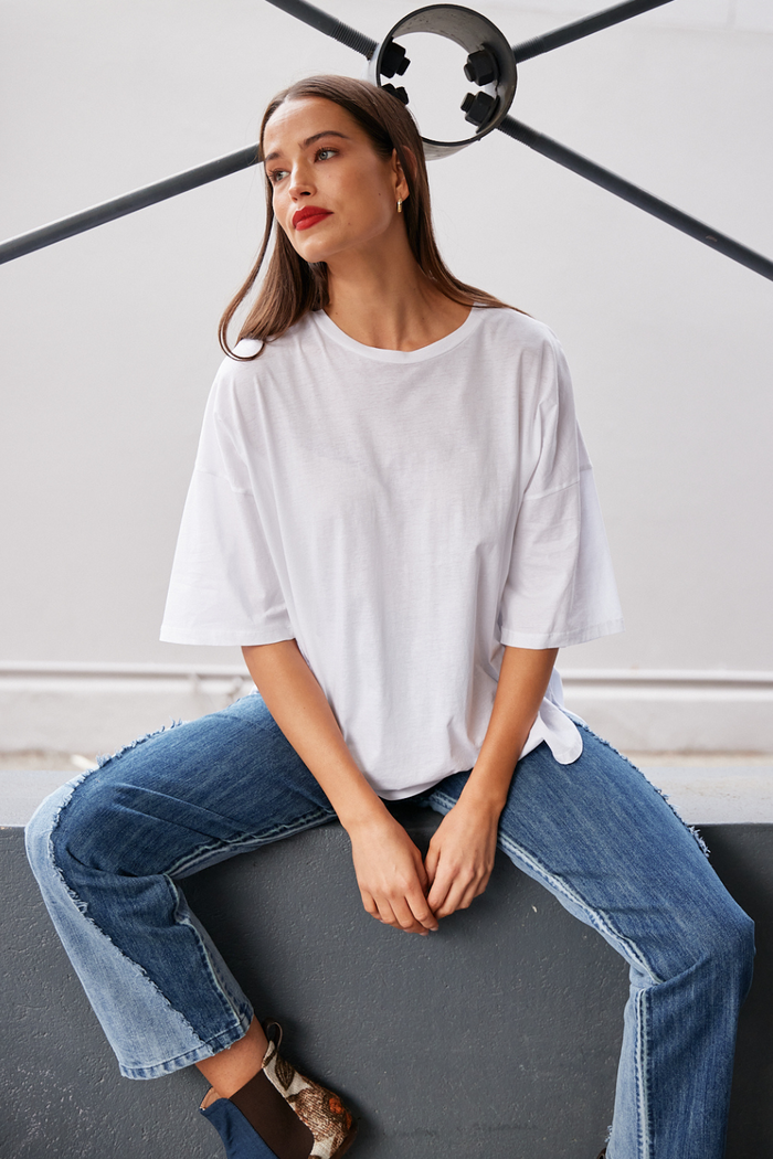 M.A.Dainty Peony Top White