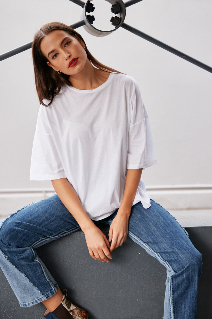 M.A.Dainty Peony Top White