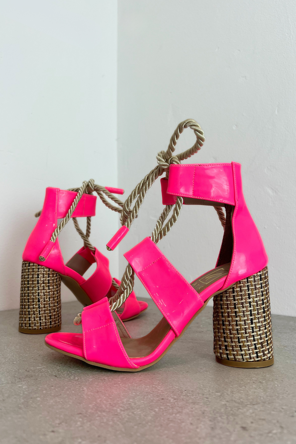 Atix Block Heel Pink Gold